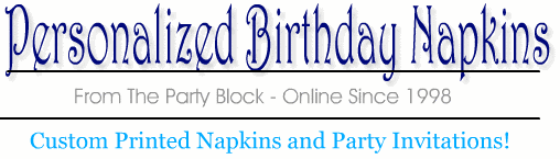Personalized Birthday Napkins